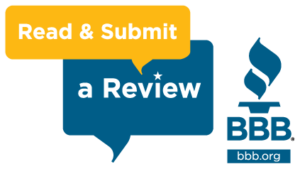 Better Business Bureau Submit a Review Logo