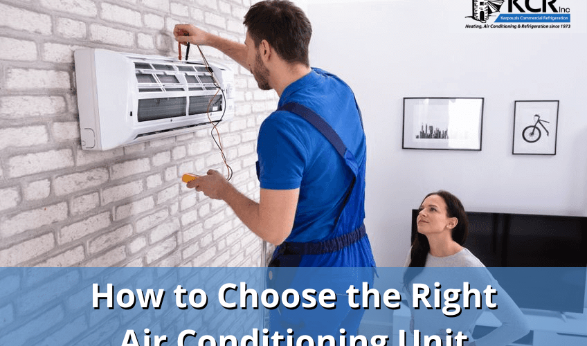 How to Choose the Right Air Conditioning Unit - KCR Inc. Blog - choose the right air conditioning unit, portable air conditioner, window air conditioner, ductless air conditioner, central air conditioner, air conditioning installation